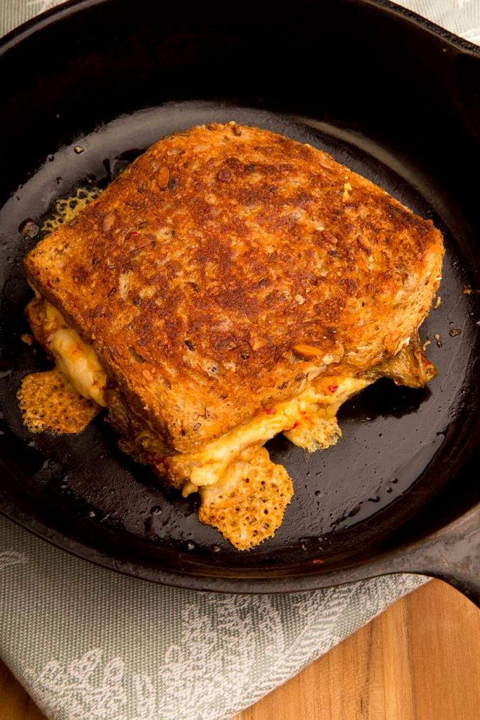 kimchi grilled cheese sandwich