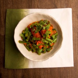 Spiced green beans with tomato