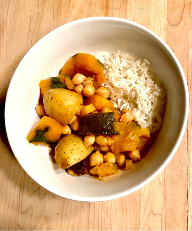 Citrusy Kabocha and Chickpea Stew