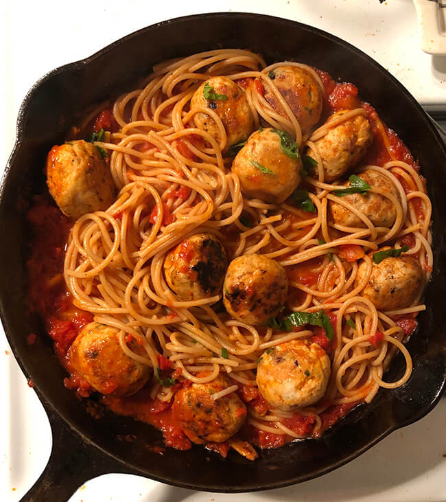 Healthy Spaghetti & Meatballs