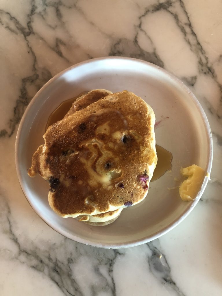 Blueberry Sourdough Pancakes