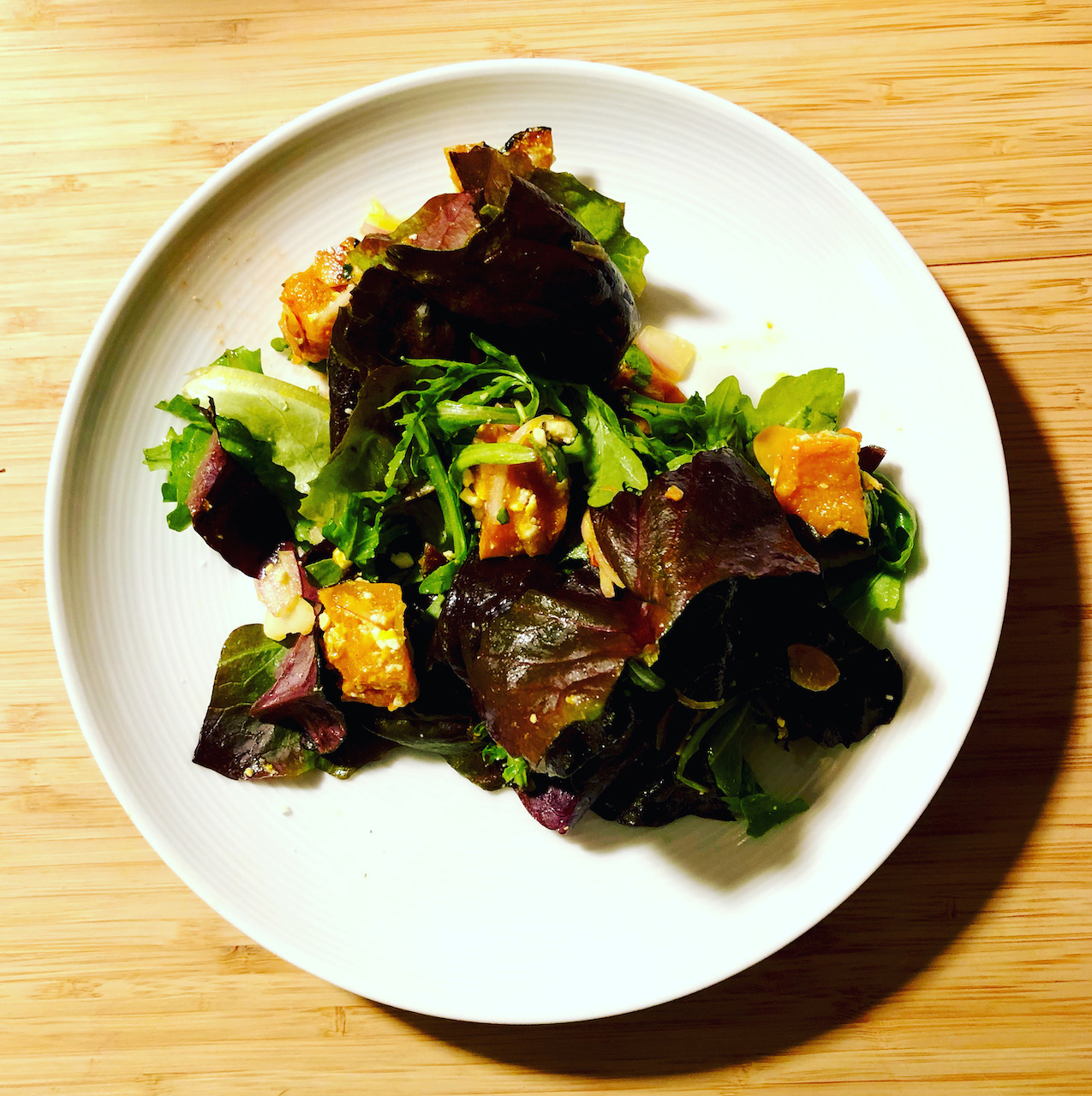 Roasted Winter Squash Salad with Bitter Greens