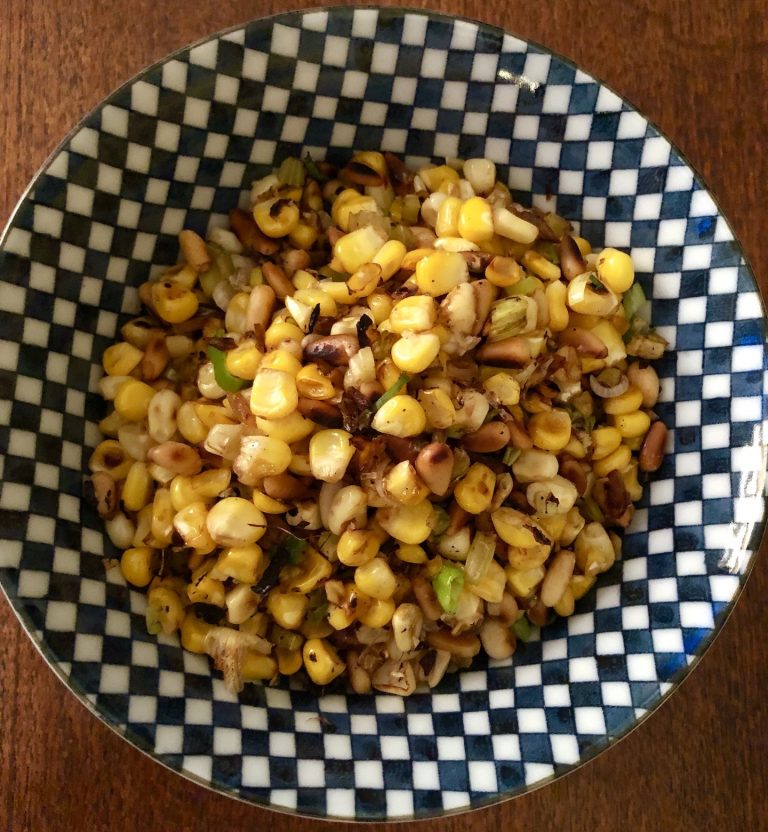 Corn and Pine nut Stir Fry