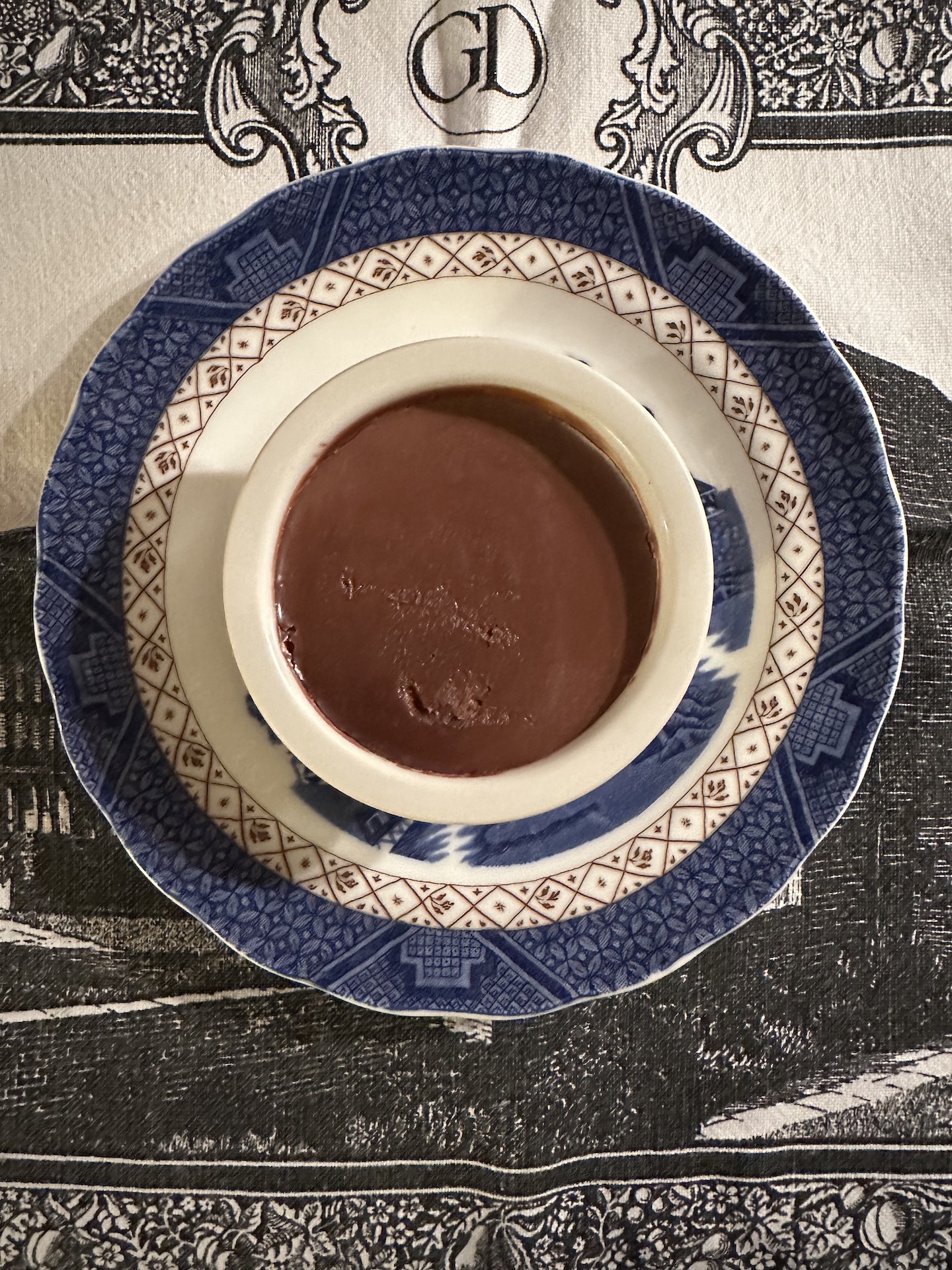 Vegan Mocha Chocolate Mousse in ramekin