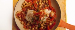 Spanish Style Cod WithChickpeas and Peppers