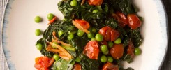 kale braise with white wine